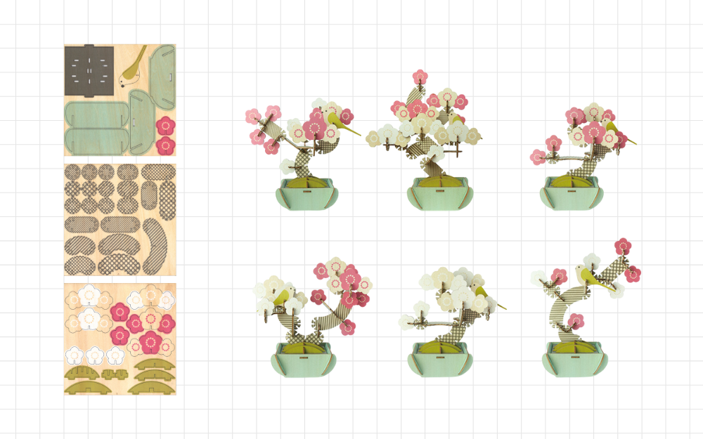 Dreams Play Plants Bonsai Wooden Puzzle